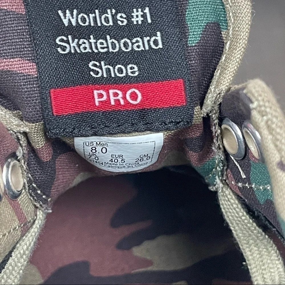 Vans Era Pro “Camo/Rose Taupe” Sneaker Size 9.5 Women
